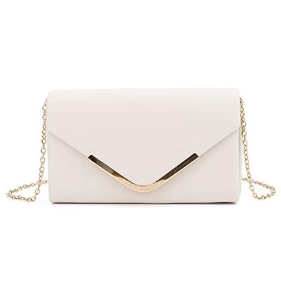 Quilted Women Envelope Clutch Bag Pouch Purse Medium Foldover Evening  Handbag Ivory : Amazon.in: Fashion