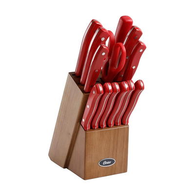 KENMORE ELITE 18-Piece Stainless Steel Cutlery and Wood Block Set