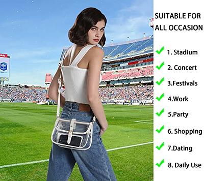 Vorspack Clear Purse - Clear Bag Stadium Approved Clear Crossbody Bag Gift  for Women for Concert Sport