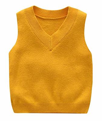 Happy Cherry Baby Comfy Warm Soft Cute Stretchy Knit Winter Activities  Sweater Coat Vest 3-4T Yellow - Yahoo Shopping