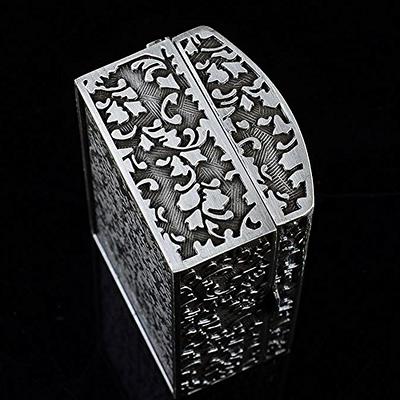 Jewelry Box Vintage Metal Jewelry Box Small Trinket Jewelry Storage Box for  Rings Earrings Necklace Antique Jewelry Keepsake Gift Box Case (Color 