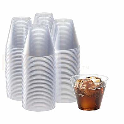  Prestee Small Clear Plastic Cups, 5 oz. 100 Pack, Hard