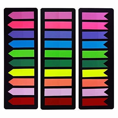Kimcome 2 inch Sticky Tabs Index Tabs 240 Pieces, Colored Reading Tabs Self Adhesive, Arrow Flags Pages Markers for Binder, Books, File Folders and