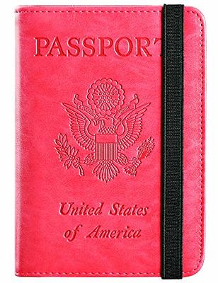 Passport Holder Cover Wallet RFID Blocking Leather Card Case