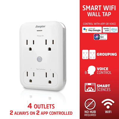 Enbrighten Plug-In Wi-Fi Smart Switch, Indoor, 1 Grounded Outlet, 51249,  White 