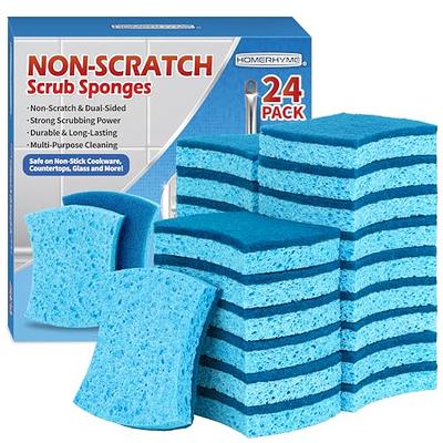 2Pcs Large Cross Cut Durable Soft Foam Grid Sponge Rinseless