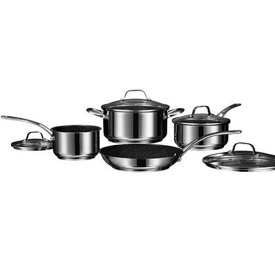 Frigidaire 12-Piece 10-in Stainless Steel Cookware Set with Lid in the  Cooking Pans & Skillets department at