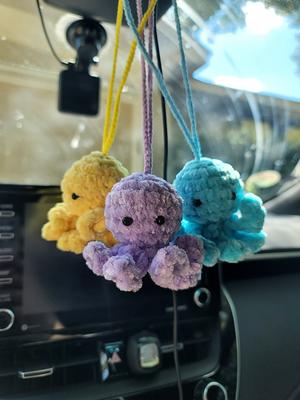 Amigurumi Octopus Car Rear View Mirror Accessories Ready To Ship - Yahoo  Shopping