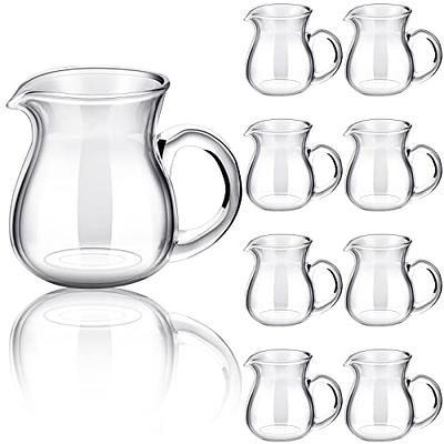 Small Glass Pitcher, Glass Milk Pitcher, Glass Creamer Pitcher, Glass Tea  Pitcher, 12 Ounce