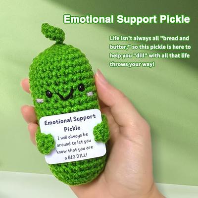 Handmade Emotional Support Pickled Cucumber Gift, Handmade Crochet  Emotional Support Pickles, Cute Crochet Pickled Cucumber Knitting Doll,  Christmas