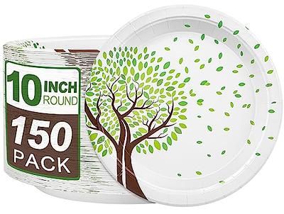 FOCUSLINE 10 Inch Paper Plates, 160 Count Disposable for Everyday Use,  Cut-Proof & Soak-Proof Coated Dinner Large Round 10 Plates for Home, Party  - Yahoo Shopping