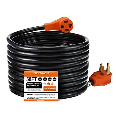 Finderomend 50ft EV and Dryer Extension Cord,30 Amp 4 Prong Dryer