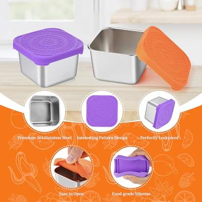 Small Condiment Containers with Leakproof Silicone Lids