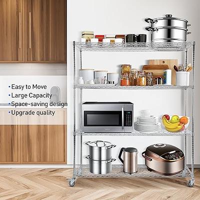 New Style Multi-layer Kitchen Storage Shelves 4-tier Metal Rack Shelf - Buy  Metal Rack,Custom Metal Shelf,Metal Storage Shelf With Wheels Product on