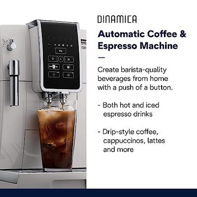 Dinamica Espresso Machine, White - Automatic Bean-to-Cup Brewing, Built-In  Steel Burr Grinder & Manual Frother - One-Touch Hot & Iced Coffee - Easy  Cleanup - Yahoo Shopping