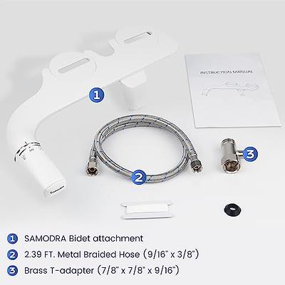 Samodra Non-Electric Bidet - Self Cleaning Dual Nozzle (Frontal and Rear  Wash) Fresh Water Bidet Toilet