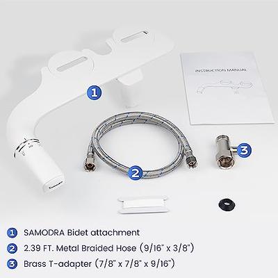 SAMODRA Bidet Attachment, Non-Electric Toilet Bidet Seat with Adjustable  Water Pressure 