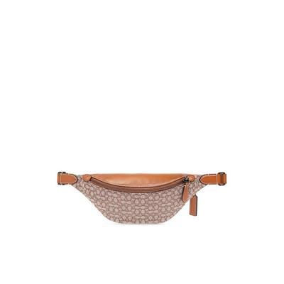 Soft Tabby Shoulder Bag In Micro Signature Jacquard Cocoa Burnished Amb