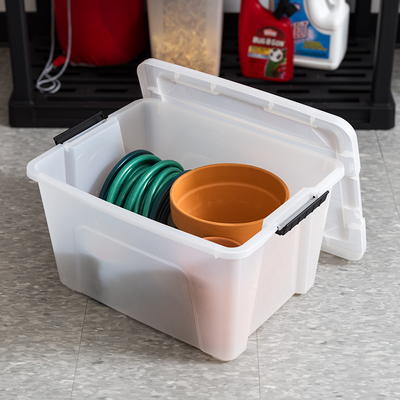 IRIS 12-Pack Stack and Pull Plastic Storage Box Small 1.4-Gallons