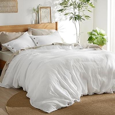 Bedsure Linen Duvet Cover King - Linen Cotton Blend Duvet Cover Set, Linen  Color, 3 Pieces, 1 Duvet Cover 104 x 90 Inches and 2 Pillowcases, Comforter