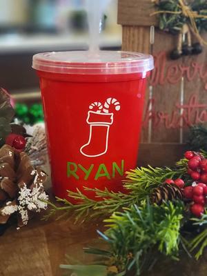 Emoji Christmas Plastic 16oz Cup 