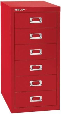 Bisley Bindertek Flat File Cabinet, 23.25H x 11W x 15D, Red (MD6-RD)