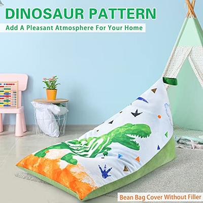 Dinosaur Stuffed Animal Storage - Double Sided Bean Bag Chair Cover Only  Canvas Velvet Bean Bag Covers for Kids Boys Toys Organizer Holder Dino Beanbag  Seats (Stuffing Not Included) - Yahoo Shopping