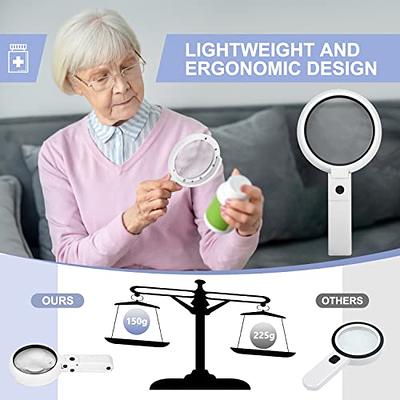 Folding Lamp Loupe Magnifier Reading Portable Handheld Desktop