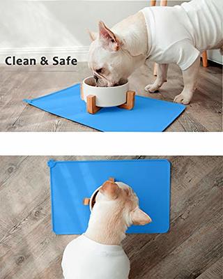 Taglory Dog Bowl Mat, Small 18.5 L x 12 W Pet Food Mat, Non Slip Silicone  Dog Cat Mat for Food and Water, Blue - Yahoo Shopping