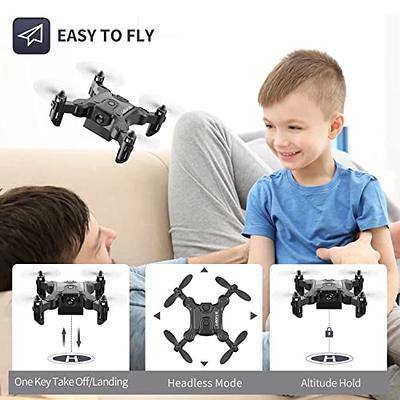 ATTOP Mini Drone for Kids with 1080P Camera - Foldable FPV Drone for Kids,  Pocket RC Quadcopter with 2 Batteries, One Key Start, Altitude Hold