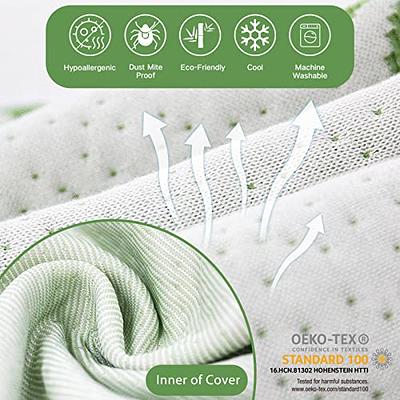 ACCURATEX Bed Pillows King Size Set of 2, Hybrid Shredded Memory Foam  Pillow[Adjustable Loft], Fluffy Down Alternative Fill Removable Cotton  Cover