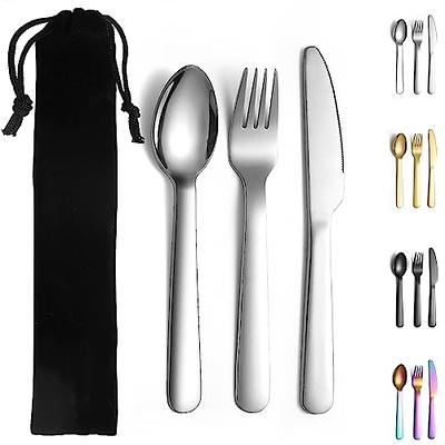 Portable Utensils Set with Case, 3-piece Stainless Steel Portable