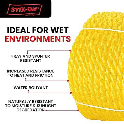Polypropylene Rope 50Ft – 1/4 Inch Twisted Nautical Rope – Oil Resistant  Yellow Heavy Duty Rope Ideal for Boats, Dock – Increased Friction and Heat  Resistance – High Tensile Strength Marine Rope - Yahoo Shopping