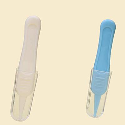 Nose Cleaning Tweezer, Plastic Round Head Baby Ear Nose Navel Cleaner Clip  Tool with LED Light for Body Care