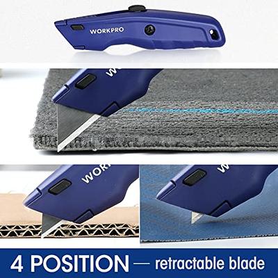 10 Knife Utility Box Cutter Plastic Retractable Lock Razor Sharp Blade Tool  Sets