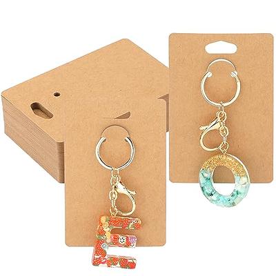 jijAcraft 100PCS Keychain Display Cards for Selling, 3.1x4.7