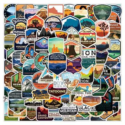 100 Pcs Outdoor Adventure Stickers Wilderness Nature Waterproof