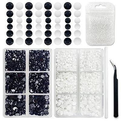 White Rhinestones Jelly Resin Non Hot Fix / Glue on Gems / Crystals for  Tumblers / Flat Back / Crystals for Bedazzling
