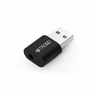 ENVEL USB to 3.5mm Jack Audio Adapter,USB to AUX,External Stereo Sound Card  for PS4/PS5/PC/Laptop, Headphone Adapter with Built-in Chip TRRS 4-Pole