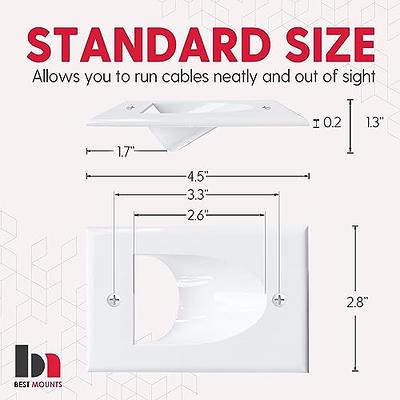 ELECTOP Dual Outlet in Wall Cable Management Kit, TV Cord Hider for Wall  Mounted TV, Recessed Low Voltage Media Wall Plate for Power Cables & Low