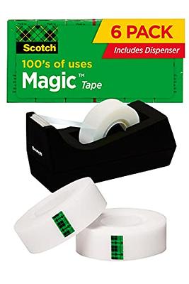 Scotch Magic Tape, Invisible, Back to School Supplies and College  Essentials for Students and Teachers, 6 Tape Rolls With Dispensers, 3/4 x  1000 Inches - Yahoo Shopping