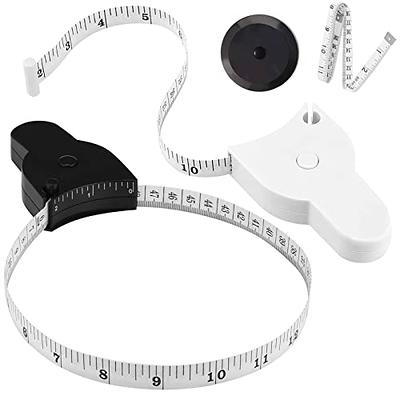 Body Measuring Tape, 2 Pcs Sewing Measuring Tape, Retractable Measurement  Tape for Body, Tailor, Sewing, Craft, Cloth (Black,White)