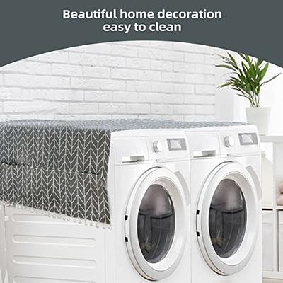  2PCS Washer And Dryer Covers For The Top,25.6 X 23.6  Anti-Slip Dryer Top Protector Mat,Dust-Proof Dryer Top Covers For Home  Kitchen Laundry Room