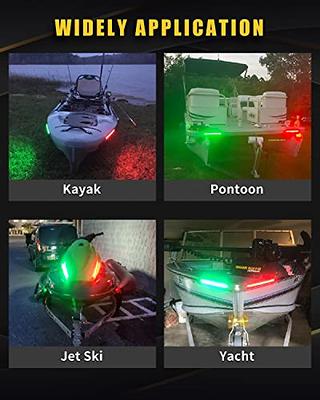 Boat Navigation Led Light Strip For Pontoon Boat,Jon Boat,Kayak,Motor,Bass  Boat,Jet Ski,Boat Bow And Stern Underwater Marine Night Fishing Lighting  Red and Green IP68 Waterproof 12v 60cm 24inch - Yahoo Shopping