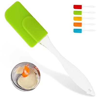 Rubber Spatula Spoon Heat Resistant, 2Pcs Silicone Scraper Spatula