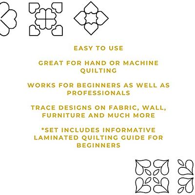 Quilting Creations Stencils for Machine and Hand Quilting - 2 Quilting  Stencils for Background Patterns | Heart Stipple, Large Stipple Plastic  Quilt