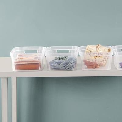 Tribello Modern Sterilite Cabinet Organizers And Storage Pantry Shelf  Organizer - Clear Plastic Storage Bins - Made In USA (Medium - 12” X 8” X  4”) - Yahoo Shopping