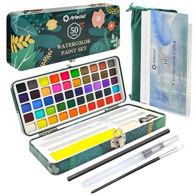 Watercolors Paints Set Solid Assorted Watercolors Paints Travel Watercolor  Kit for Artists Students Kids 