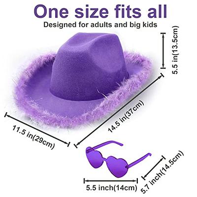 Hot Cowboy Hat For Men And Women With Feathers(black&purple&green& ),  Western Felt Fluffy Cowgirl Hat For Halloween Costume, Dress Up Birthday,  Bachelorette, And Bachelor Party - Temu Bahrain