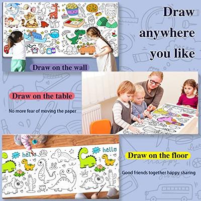 Children's Drawing Roll, 118 *11.8 Inch DIY Painting Sticky Color